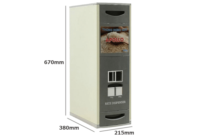 Thùng gạo thông minh Apollo 28kg NV-28