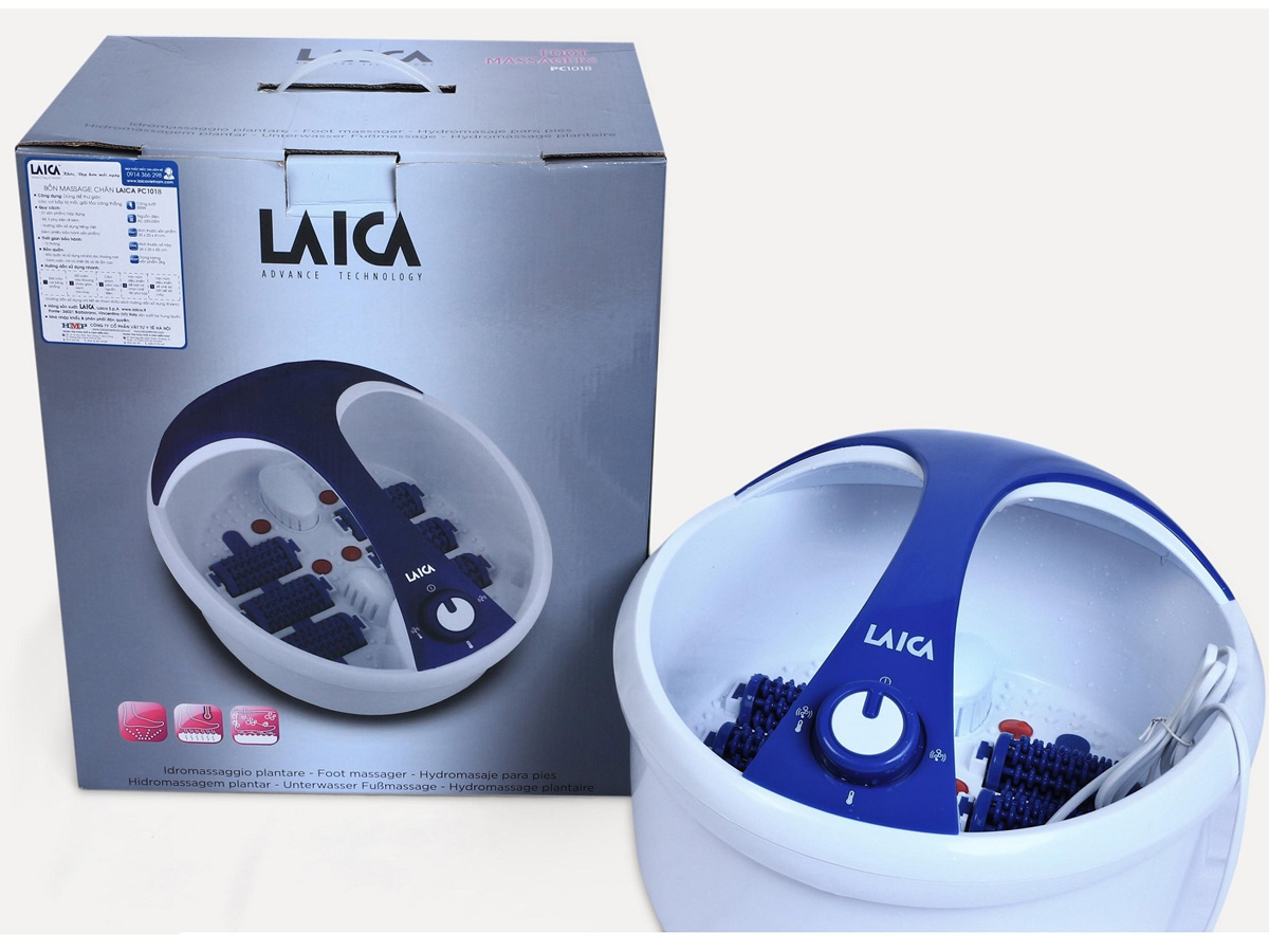 Bồn massage chân hồng ngoại Laica PC1018 nhỏ gọn 