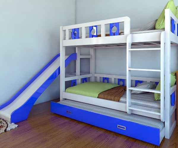Mời bạn tham khảo một số mẫu giường tầng có cầu trượt