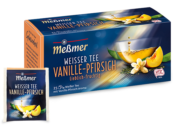 Trà đào vani túi lọc White Tea Vanilla Peach (Hộp 25 gói)