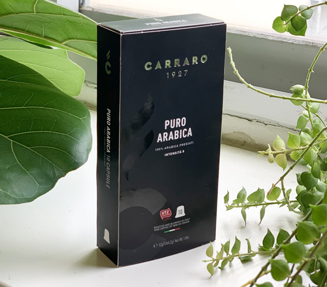 Cà phê viên nén Carraro Puro Arabica
