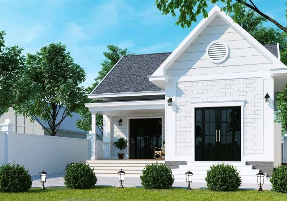 Cách phối màu sơn mặt tiền nhà ngoài trời đẹp cho nhà cấp 4