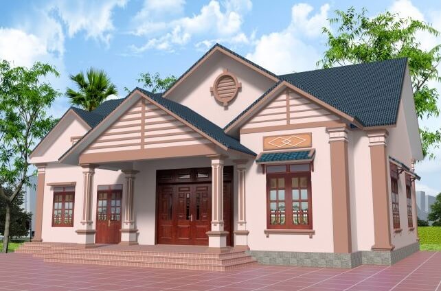Cách phối màu sơn mặt tiền nhà ngoài trời đẹp cho nhà cấp 4