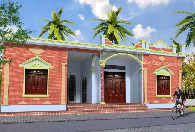 Cách phối màu sơn mặt tiền nhà ngoài trời đẹp cho nhà cấp 4