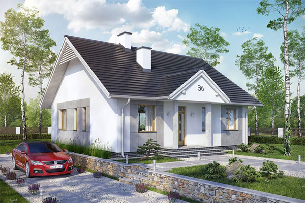 Mẫu nhà cấp 4 - 3 phòng ngủ