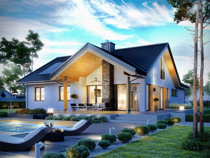 Mẫu nhà cấp 4 2 phòng ngủ