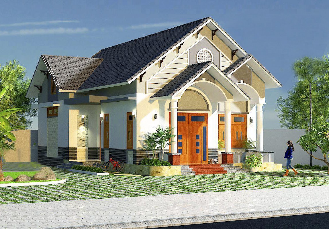 Kiểu nhà mái Thái to đẹp cho các gia đình nông thôn