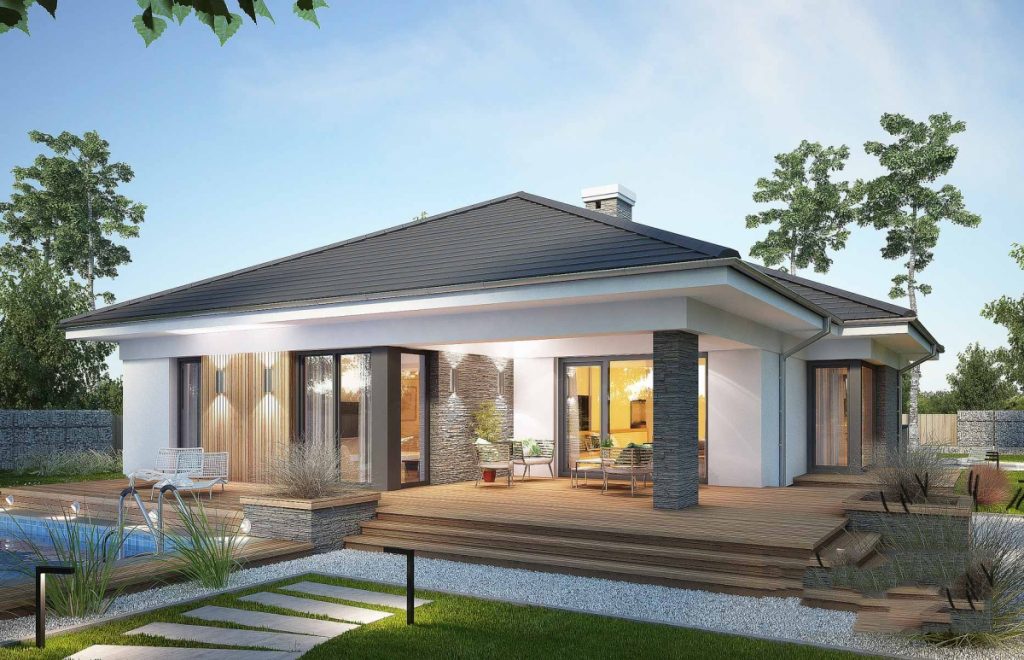 Nhà nghỉ dưỡng mái Thái chữ L