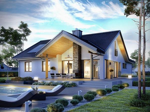 Mẫu nhà cấp 4 mái Thái nghỉ dưỡng