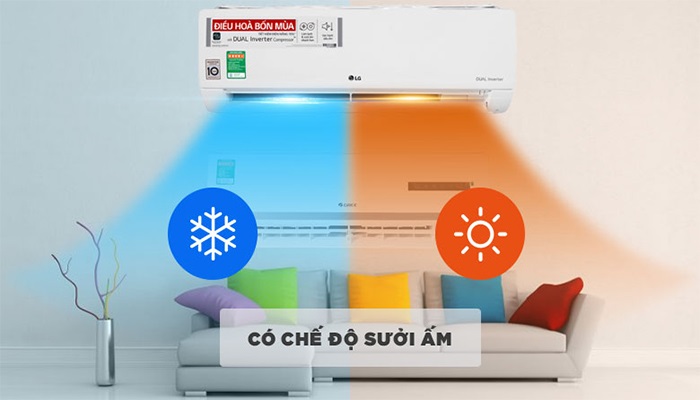 Sử dụng điều hòa 2 chiều sưởi ấm