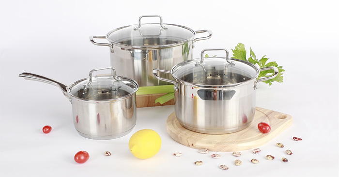 Bộ 3 nồi inox Smartcook 2101OL có thiết kế sang trọng, đẹp mắt 