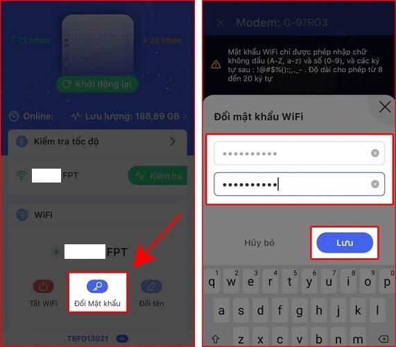 Hướng dẫn cách đổi mật khẩu wifi FPT trên điện thoại