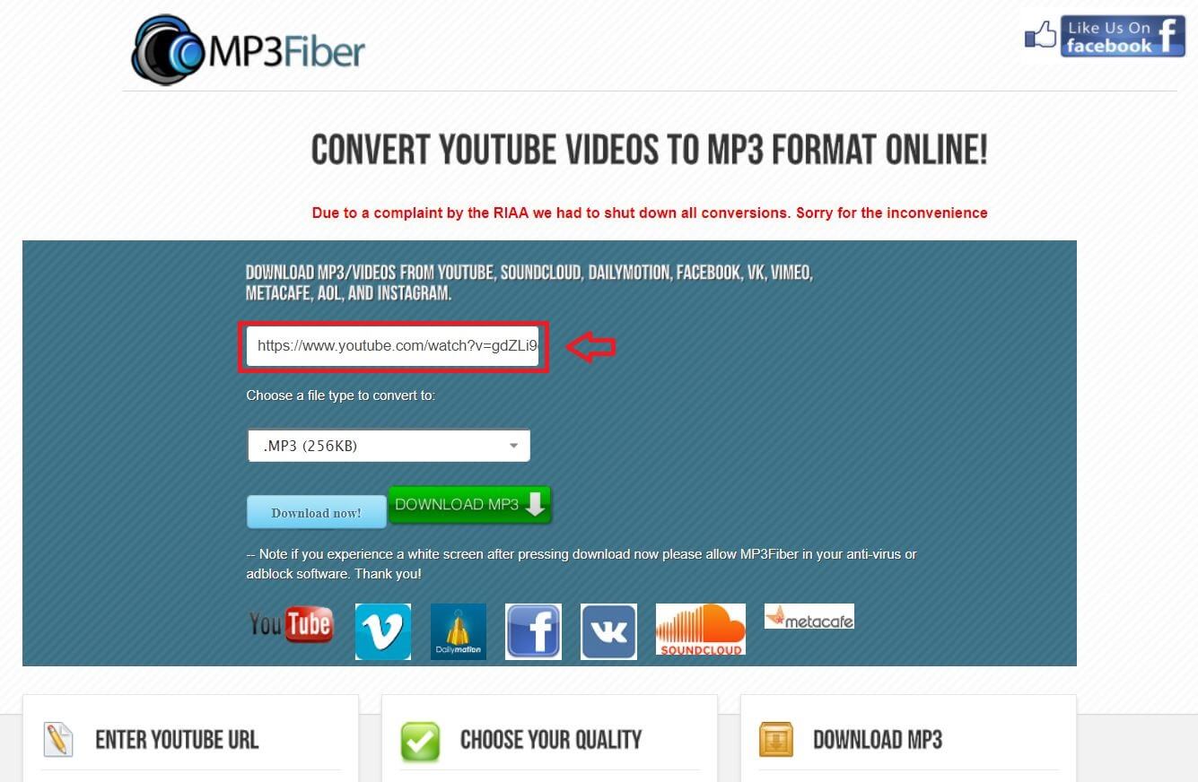 Cách cắt nhạc online từ video trên YouTube với MP3Fiber