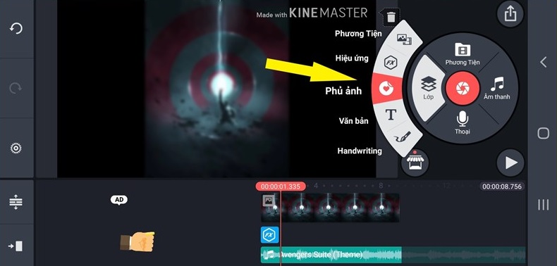 Cách ghép nhạc vào ảnh, hình trên điện thoại với KineMaster