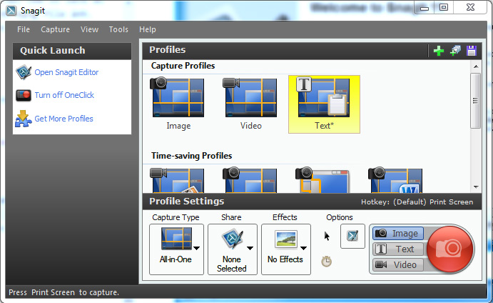 Chụp ảnh màn hình máy tính bằng Snagit