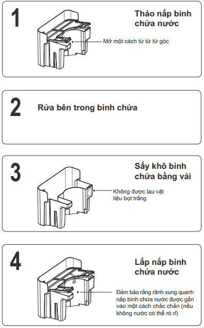 Cách vệ sinh máy hút ẩm kiêm lọc không khí Sharp DW-D12A-W
