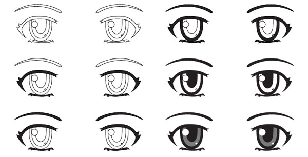 Cách để Vẽ mắt nhân vật hoạt hình đơn giản 5 Bước kèm Ảnh