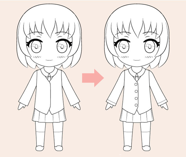 How to draw a cute girl chibi  hướng dẫn vẽ anime chibi dễ thương  Draw  so easy Anime  YouTube