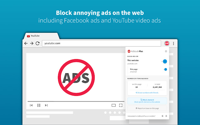 Phần mềm chặn quảng cáo AdBlock Plus