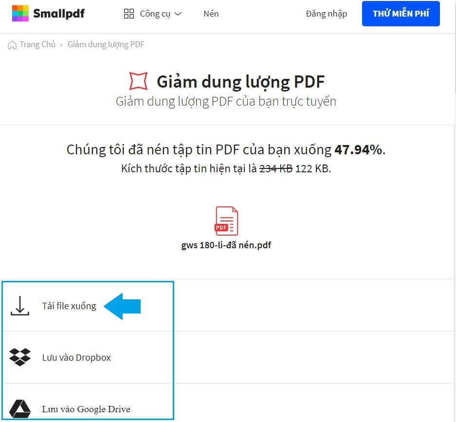Cách giảm dung lượng file PDF online với iLovePDF