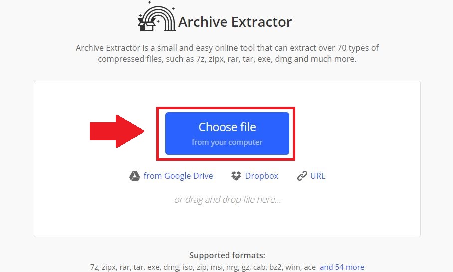 Cách nén và giải nén file online với phần mềm Archive Extractor Online