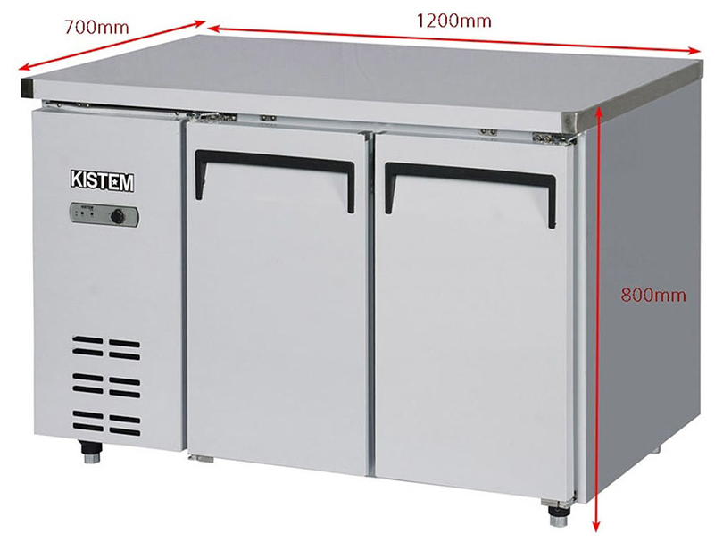 Tủ lạnh bàn thớt inox 1200mm Kistem KIS-XDT12R