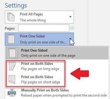 Cách tự động in 2 mặt trong Word 2010, 2016