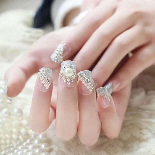 Các mẫu nail cô dâu đơn giản, móng tay cô dâu đẹp cho ngày cưới ...