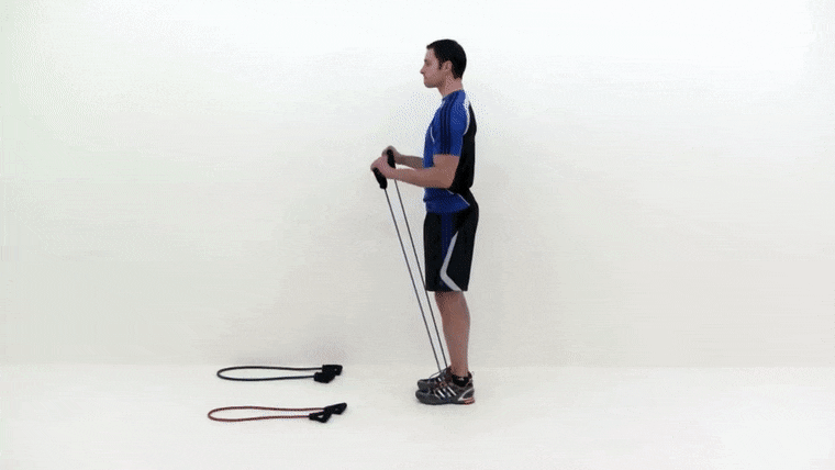 Bài tập tay với dây kháng lực