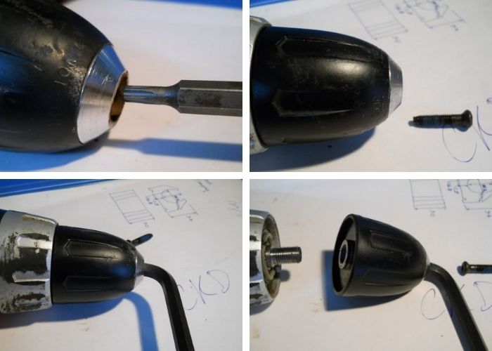 Cách tháo đầu máy khoan pin