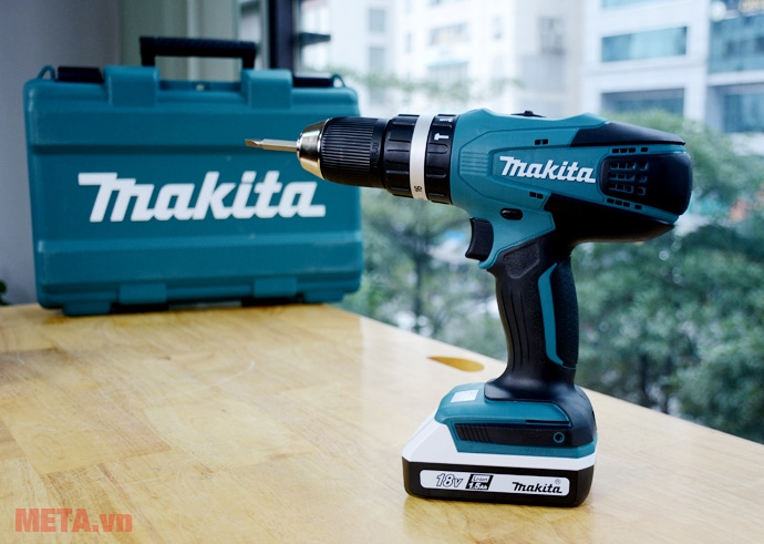 Máy khoan búa dùng pin Makita HP457DWE