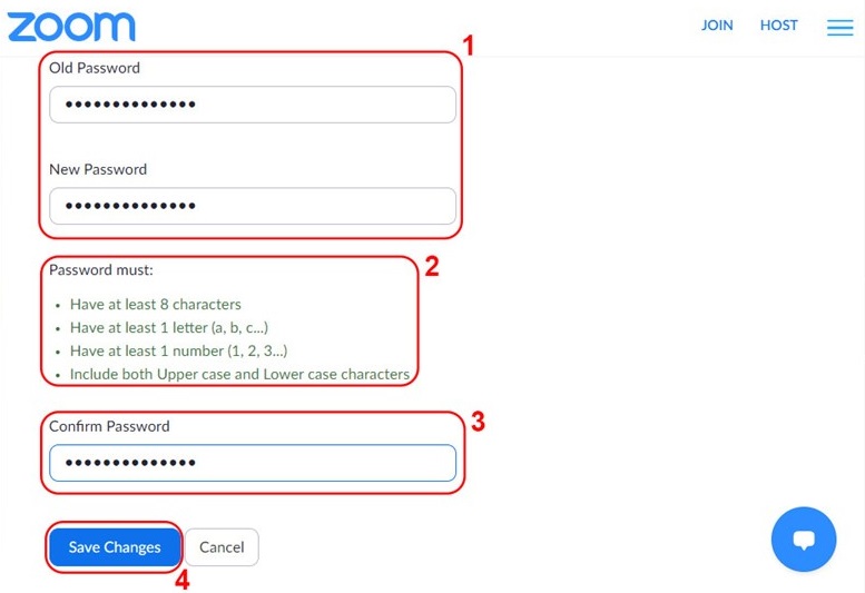 Cách đổi pass Zoom