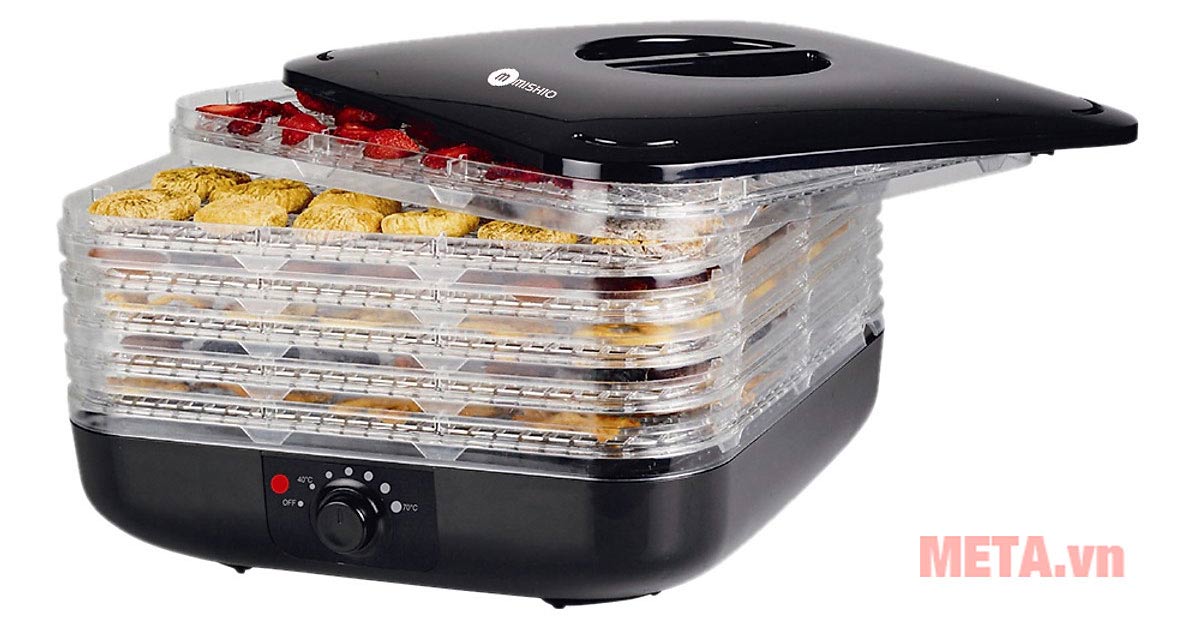 Máy sấy trái cây, thực phẩm 6 khay Mishio MK172