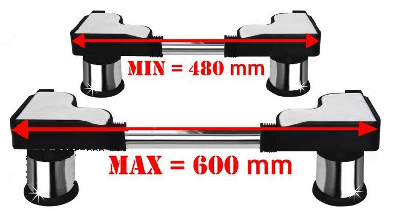 Chân đỡ máy giặt, tủ lạnh inox CD4860N (48cm - 60cm)