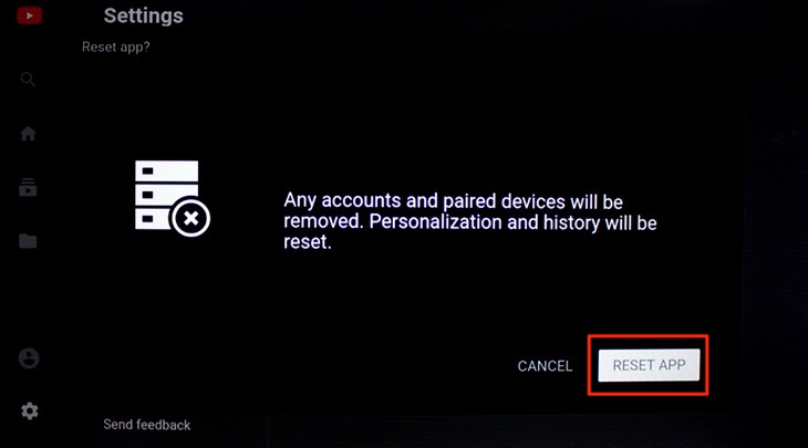 Cách thiết lập lại ứng dụng YouTube trên tivi TCL