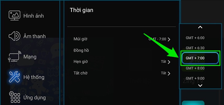 Cách chỉnh lại ngày giờ trên tivi TCL