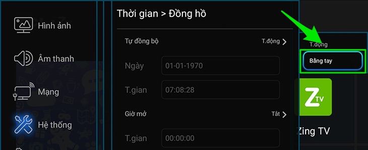 Cách chỉnh lại ngày giờ trên tivi TCL