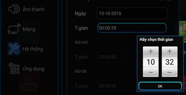 Cách chỉnh lại ngày giờ trên tivi TCL