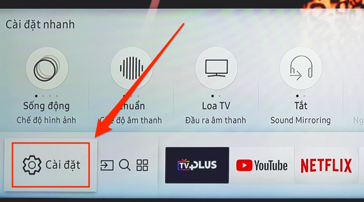 Nhấn chọn mục “Cài đặt” Nhấn chọn mục “Cài đặt”