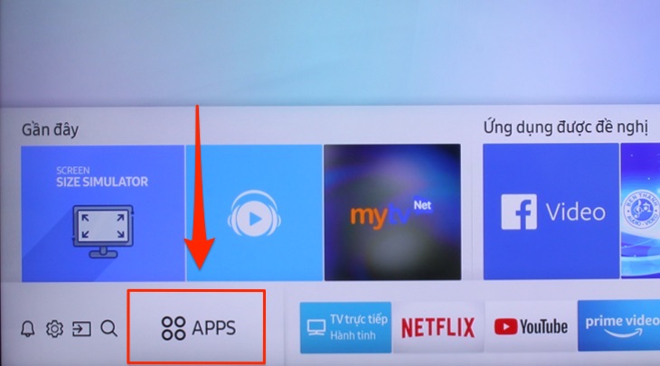 Nhấn tìm và chọn mục “Apps” Nhấn tìm và chọn mục “Apps”