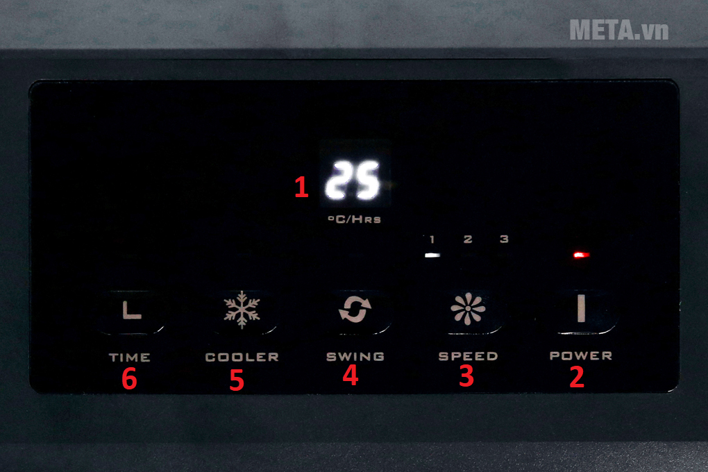 Cách sử dụng bảng điều khiển trên quạt điều hòa hơi nước Boss S102