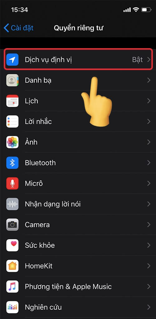 Cách bật định vị iPhone