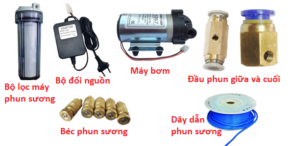 Cấu tạo của máy phun sương