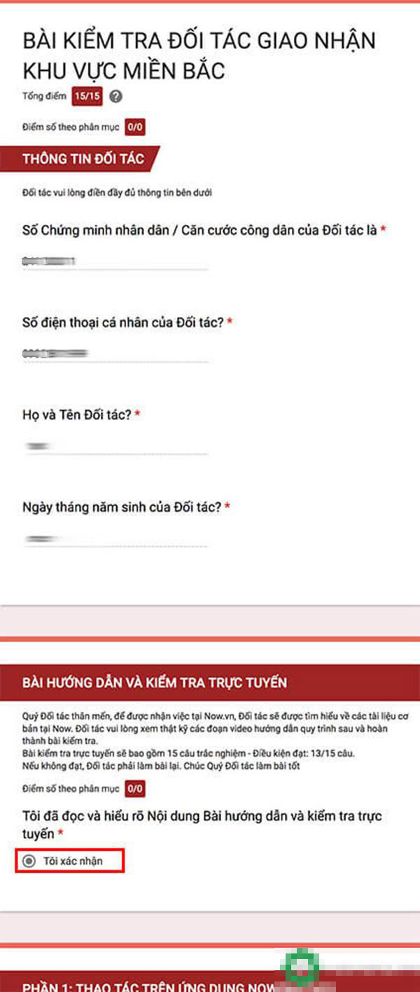 Hoàn thành bài kiểm tra và chờ Email nhận việc