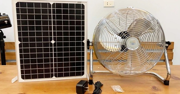 Cấu tạo cơ bản của quạt năng lượng mặt trời