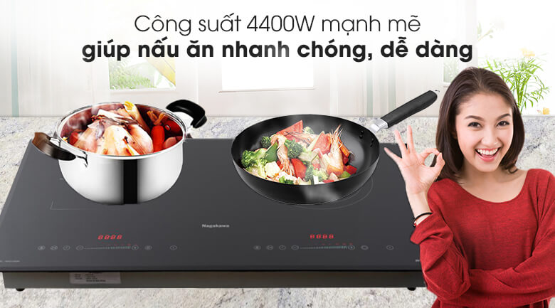 Bếp đôi điện từ hồng ngoại Inverter Nagakawa NAG1252M
