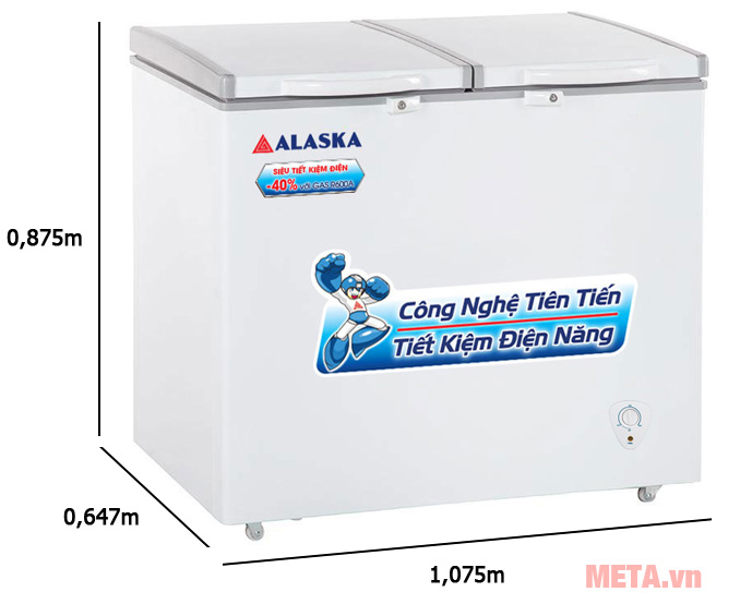 Tủ đông Alaska BCD-3568N (350 lít)