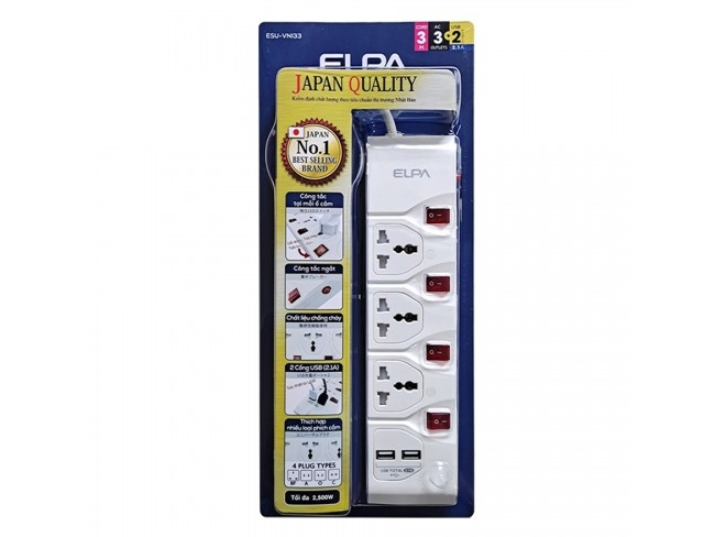 Ổ cắm điện ELPA ESU-VNI33 Ổ cắm điện ELPA ESU-VNI33