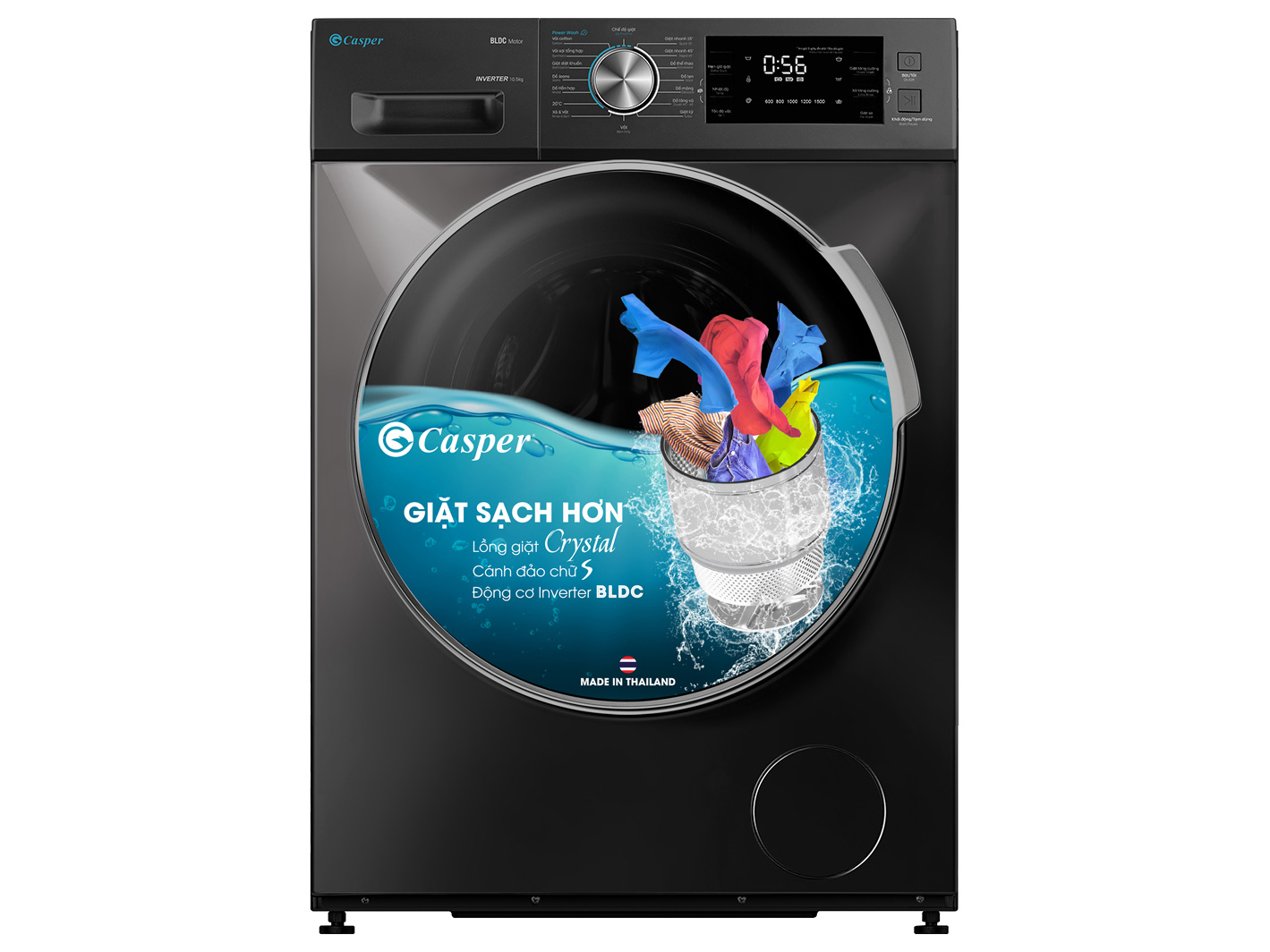 Máy giặt lồng ngang Inverter 10,5kg Casper WF-105I150BGB (model 2021)