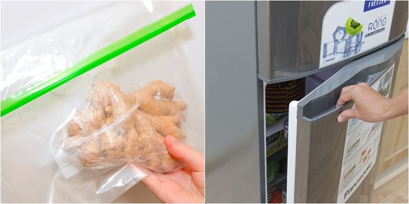 Cách bảo quản gừng tươi bằng tủ lạnh